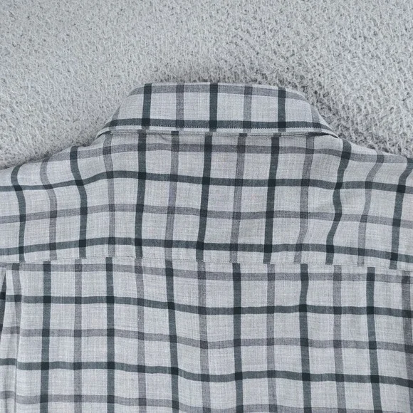 Peter Millar Collection Shirt Mens Extra Large Gray Plaid Winter Soft Twill EUC - Picture 7 of 16